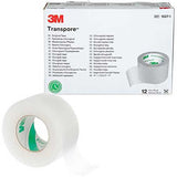 3M Tape Adhesive Transpore 1" x 10yd Clear, 12/box